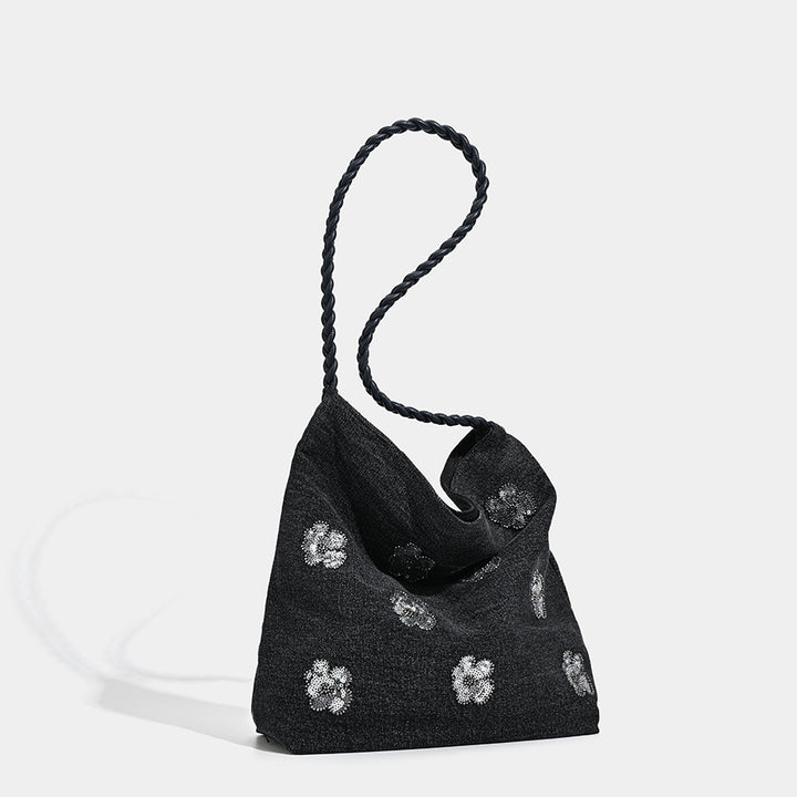 Artistic Floral Hobo Bag