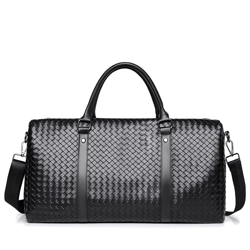 Woven Leather Weekend Duffle Kalsten