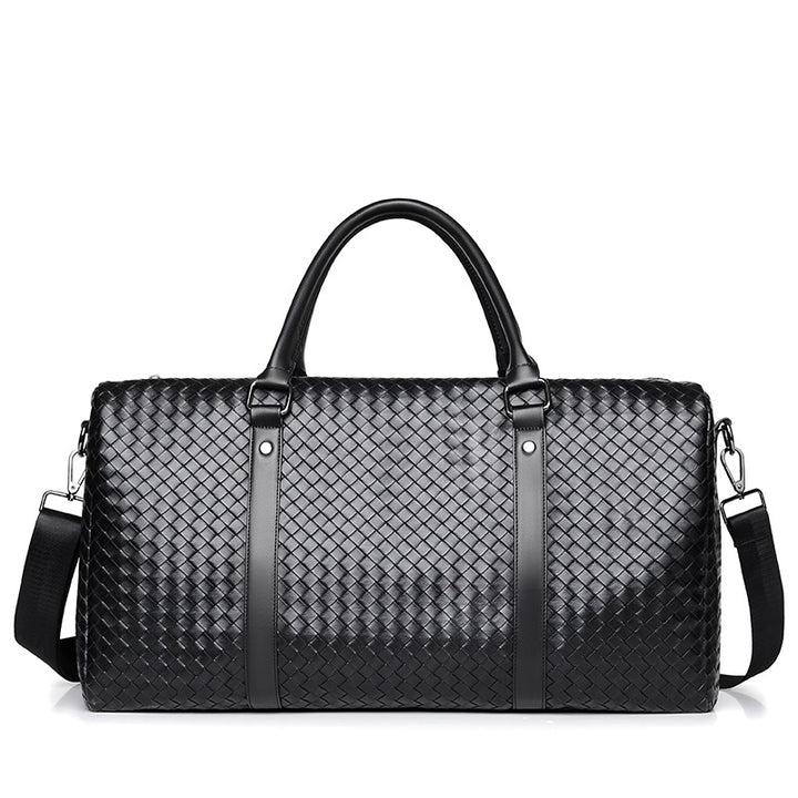 Woven Leather Weekend Duffle Kalsten