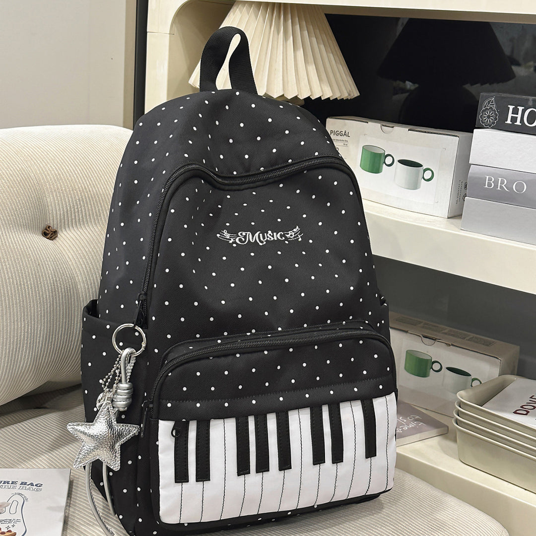 Musical-Themed Polka Dot Backpack Kalsten