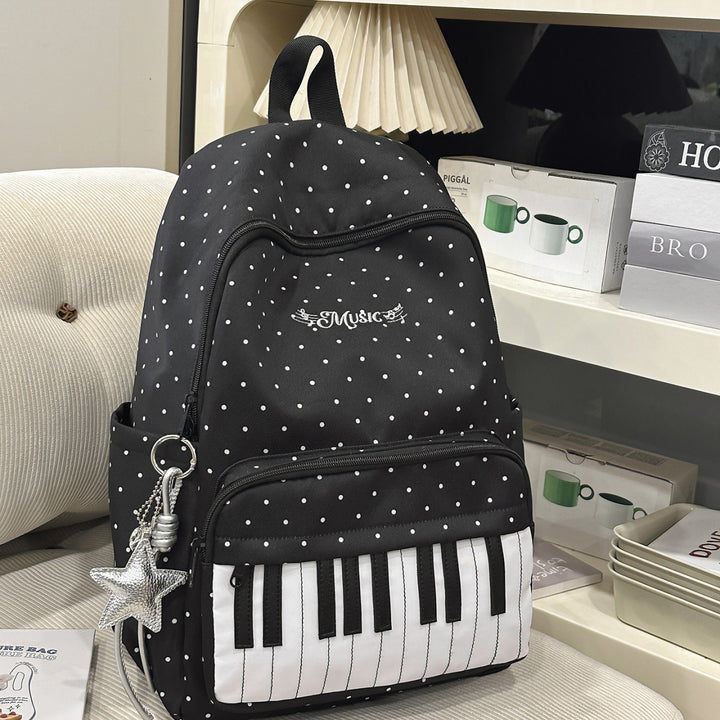 Musical-Themed Polka Dot Backpack Kalsten