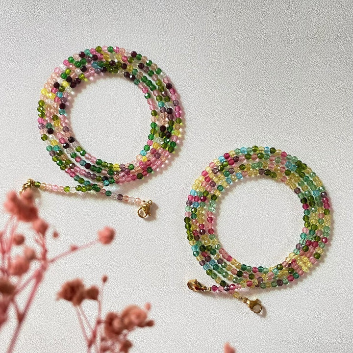 Colorful crystal necklace Kalsten