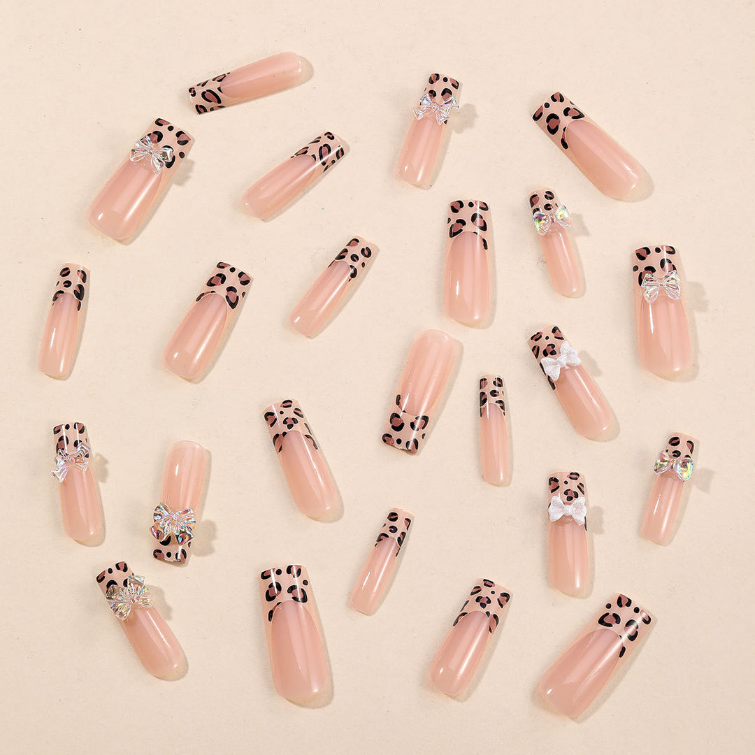Decorative Leopard Print Acrylic Nail Art Extensions Kalsten