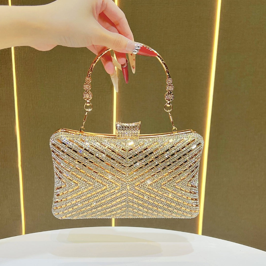 Glamorous Rhinestone Detailed Evening Handbag