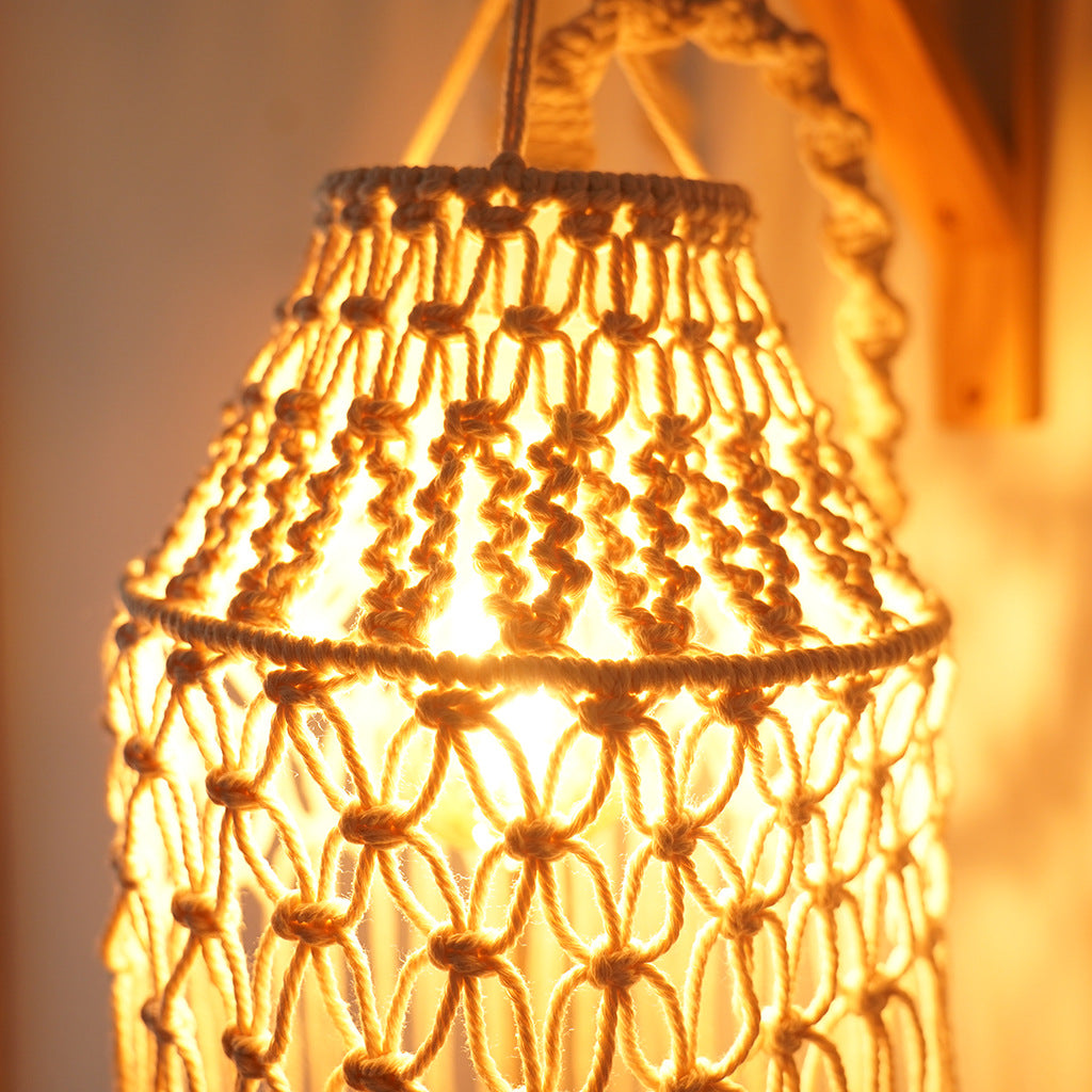 Macramé Bohemian Hanging Pendant Light Shade Kalsten