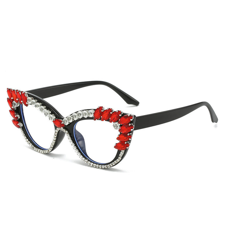 Women's Glamorous Cat-Eye Sunglasses with Crystal Decoration Kalsten