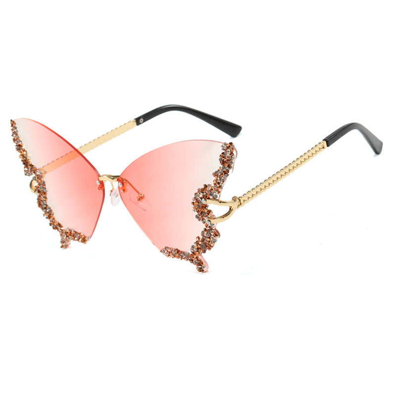 Women's large cat-eye sunglasses with sparkling rhinestone embellishment and elegant frame Kalsten