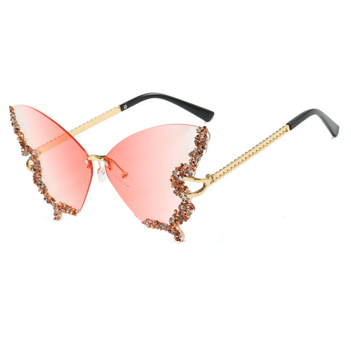 Women's large cat-eye sunglasses with sparkling rhinestone embellishment and elegant frame Kalsten