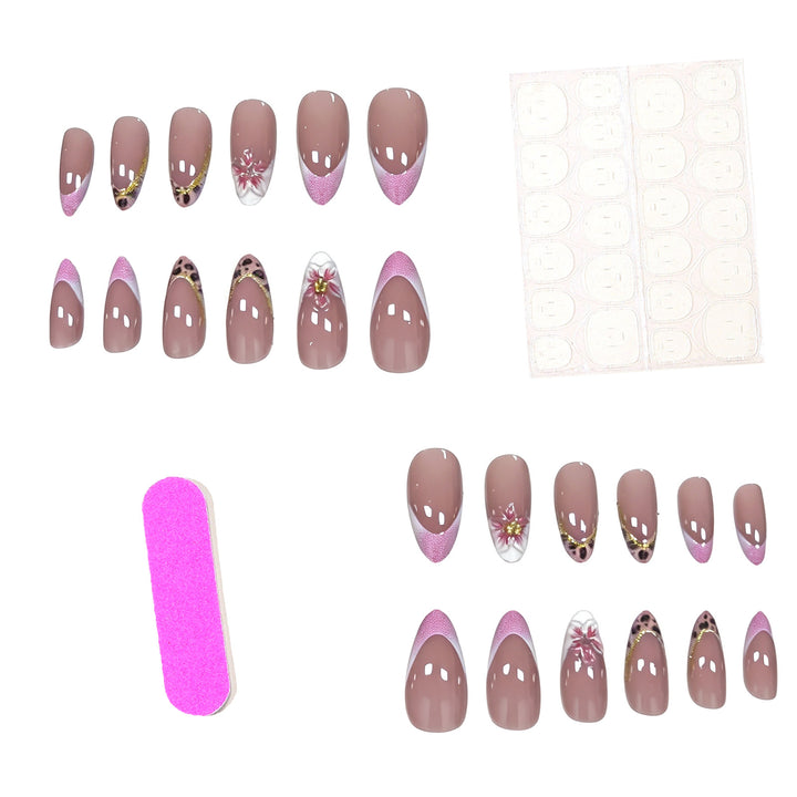 Artistic Floral Acrylic Nail Extensions Kalsten