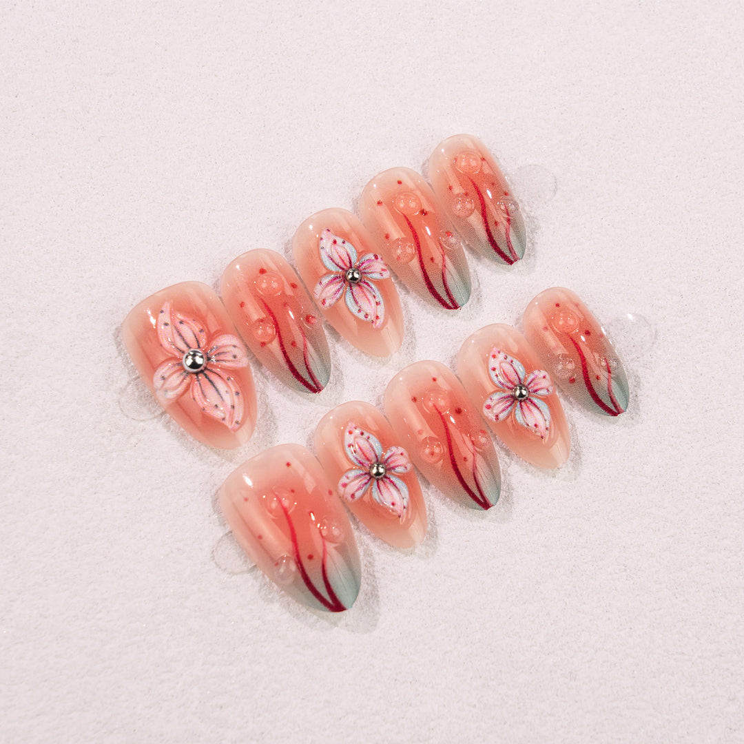 Artistic Floral Design Press-On Nails Kalsten 1790636524