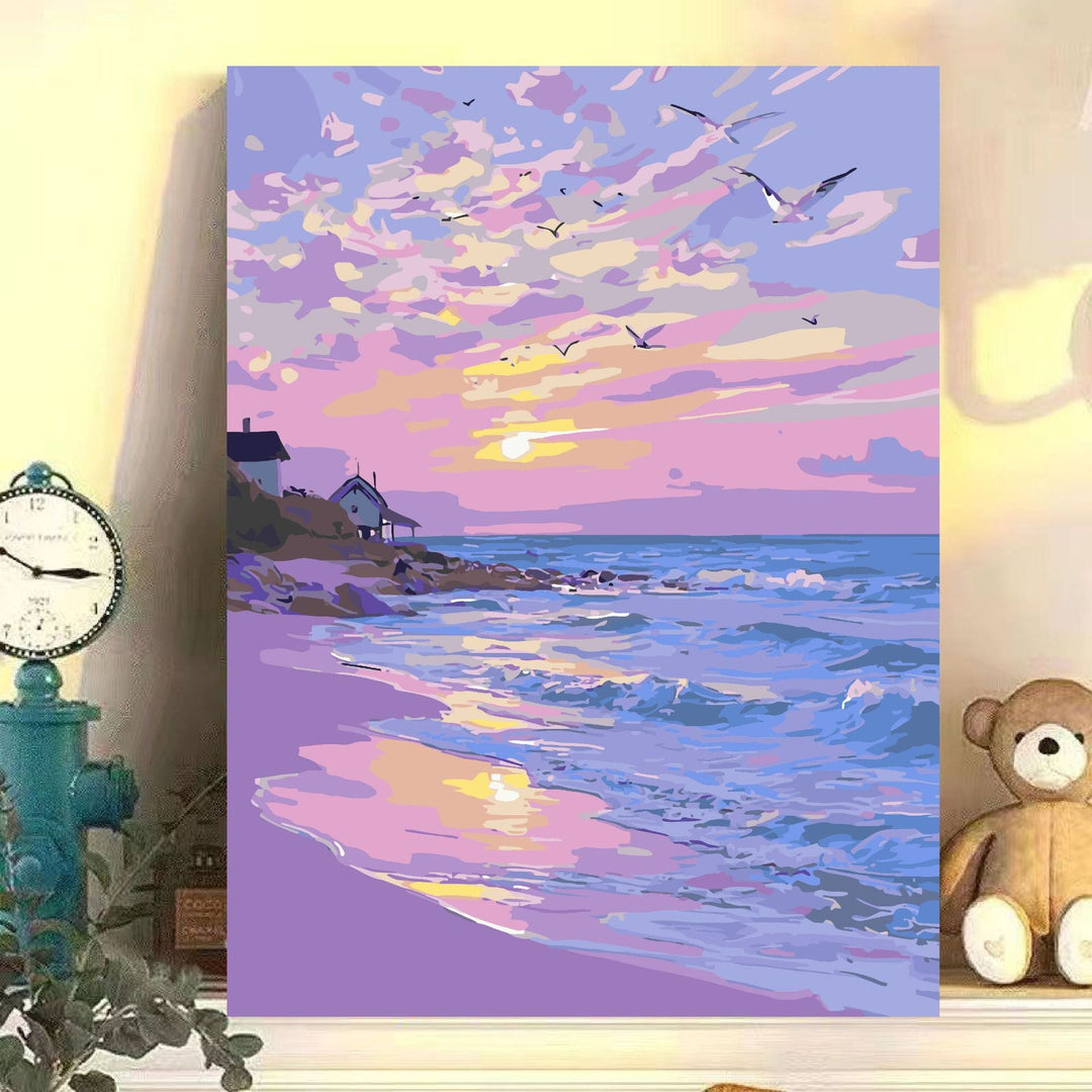 Tropical Sunset Seascape Canvas Art Kalsten