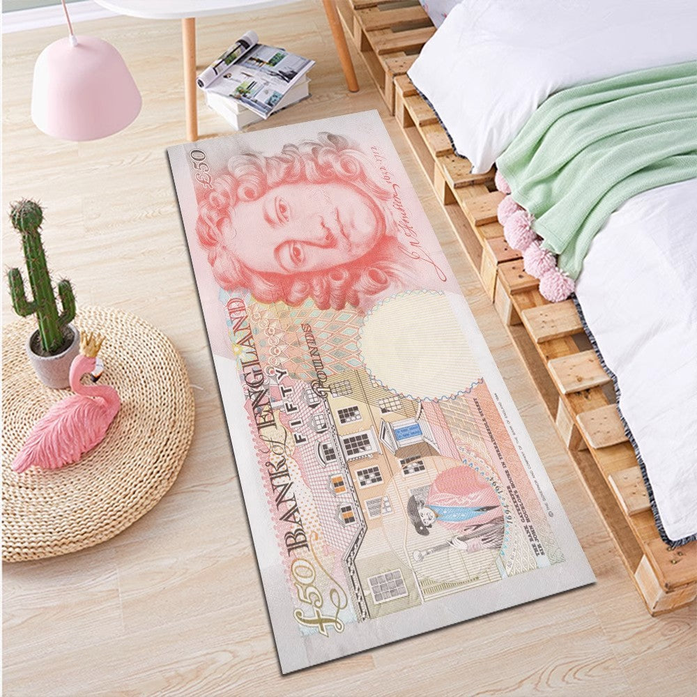 Creative Currency-Themed Area Rug