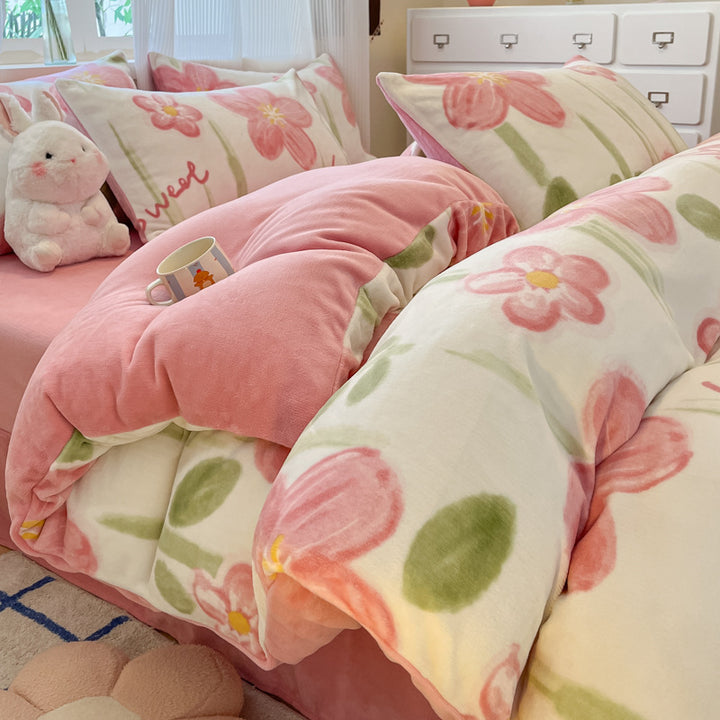 Plush Reversible Microfiber Comforter Set With Oversized Bolstered Body Pillow And Geometric Print