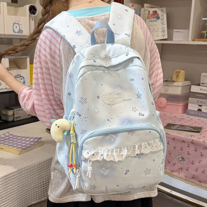 Charming Star-Embellished Casual Backpack Kalsten 1791205440