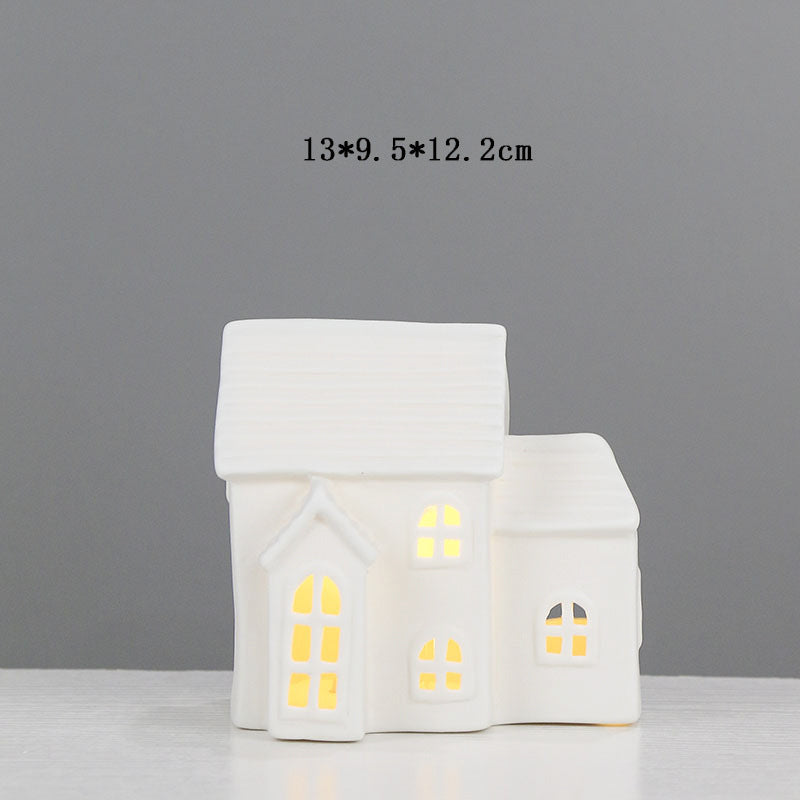Ceramic House-Shaped Tea Light Holder Kalsten