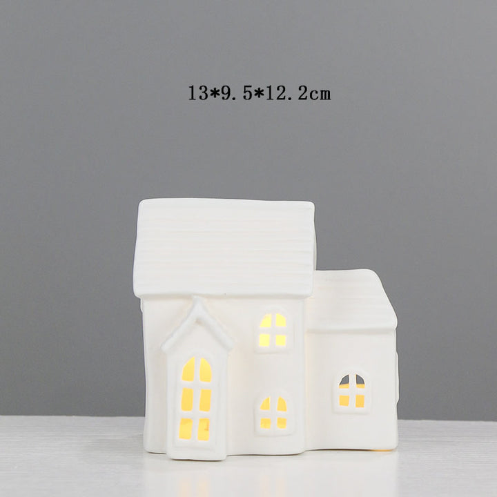 Ceramic House-Shaped Tea Light Holder Kalsten