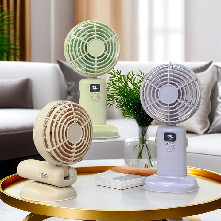 Ladies portable mini fan with digital control and USB connection Kalsten