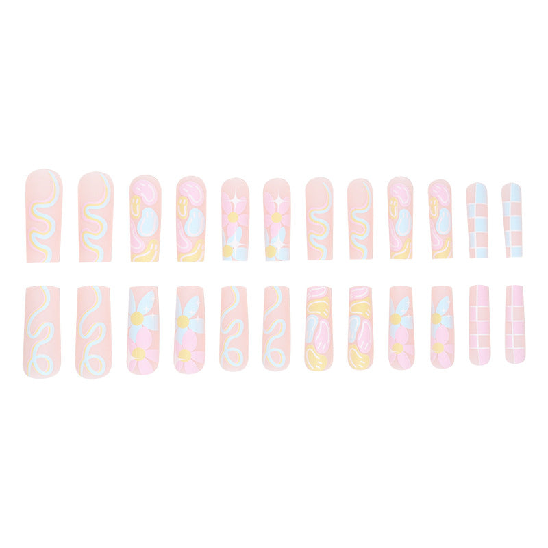 Artistic Long Press-On Nails Kalsten