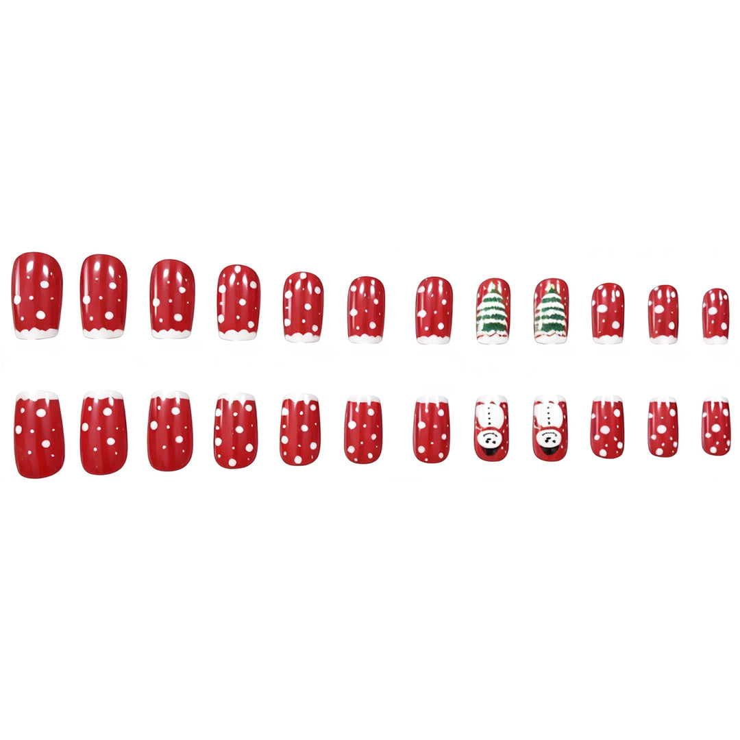 Festive Christmas-Themed Acrylic Nail Art Kalsten