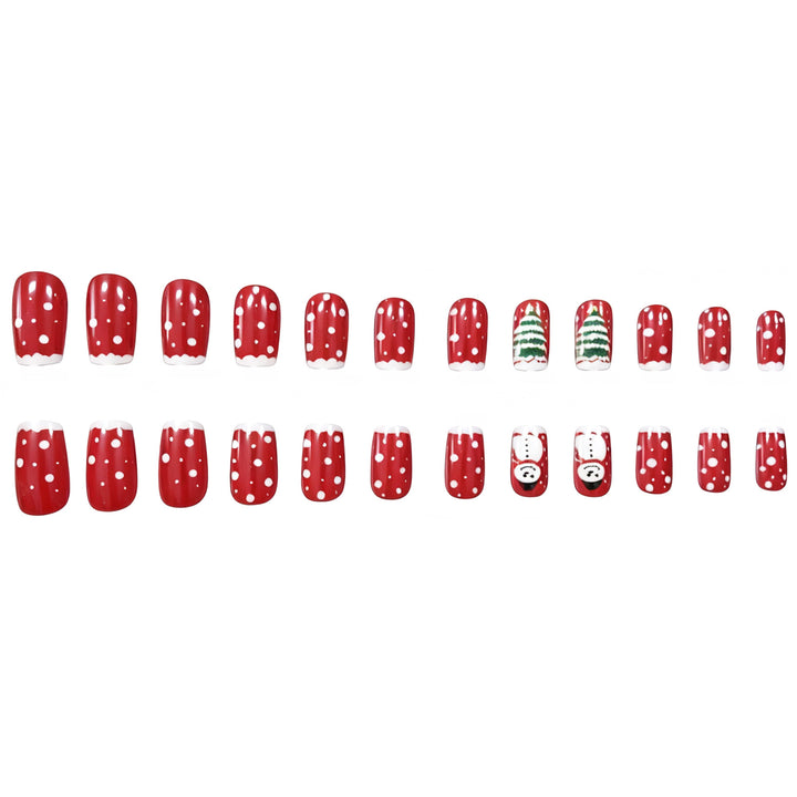 Festive Christmas-Themed Acrylic Nail Art Kalsten
