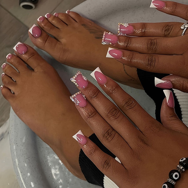 Elegant Acrylic Nail and Toe Art Set Kalsten
