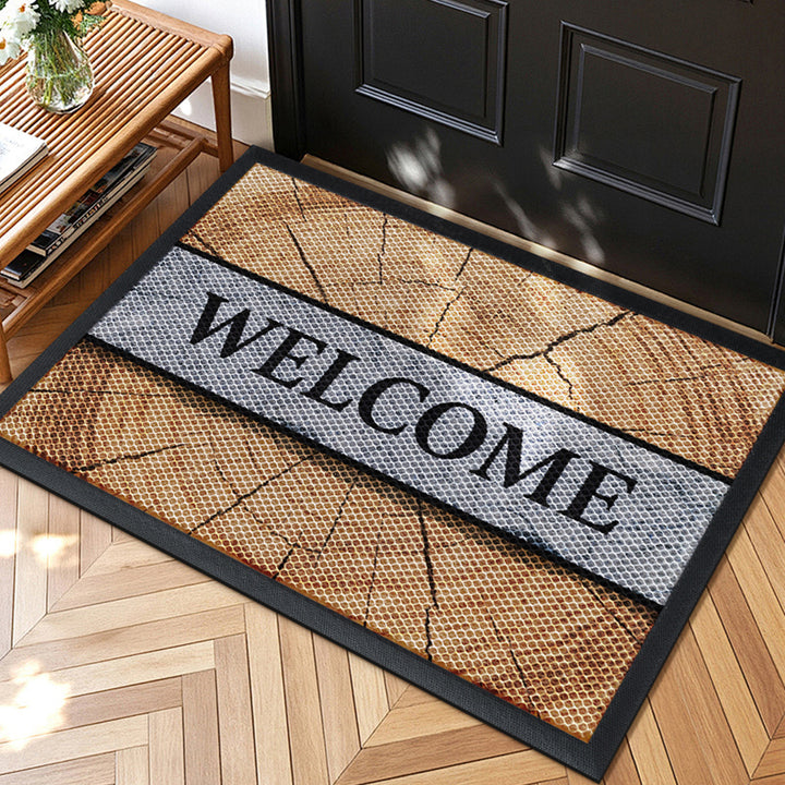 Decorative Welcome Mat with Geometric Design