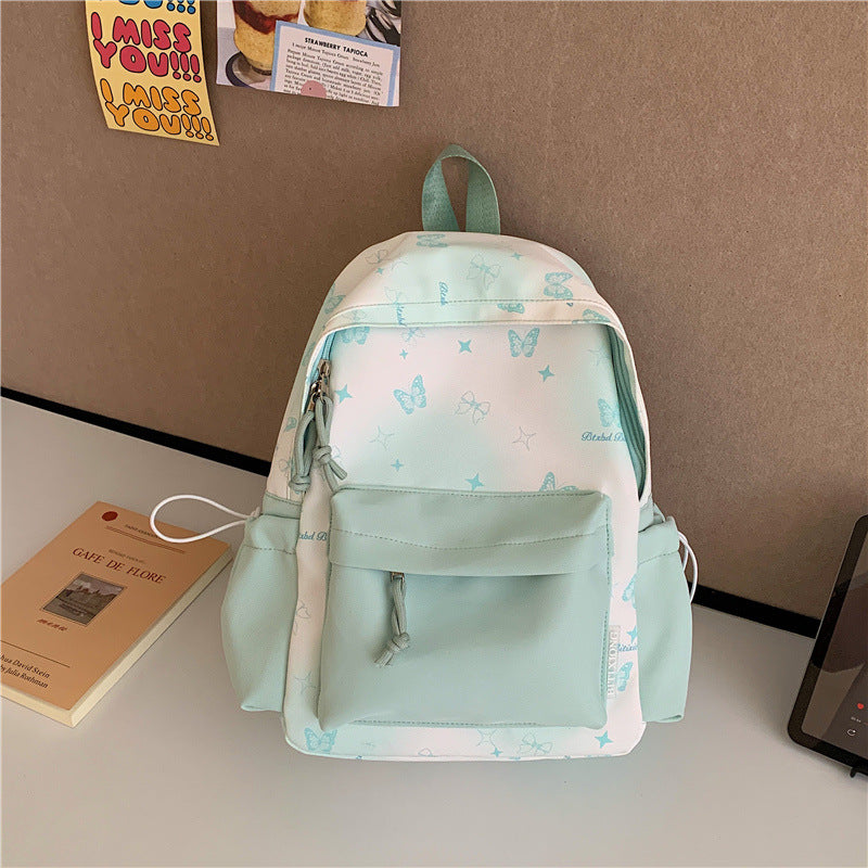 Butterfly Print Backpack Kalsten
