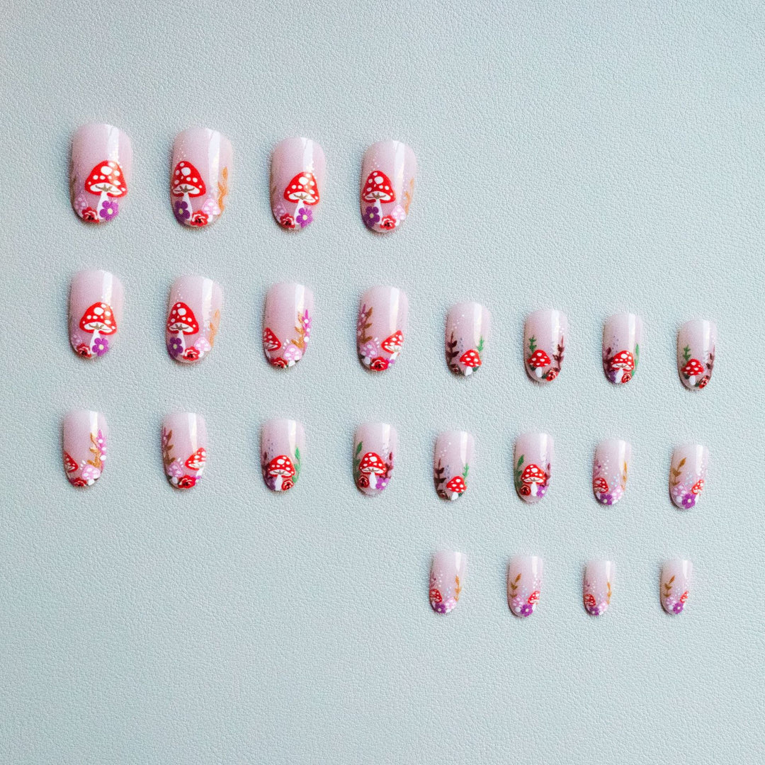 Whimsical Mushroom Nail Art Kit