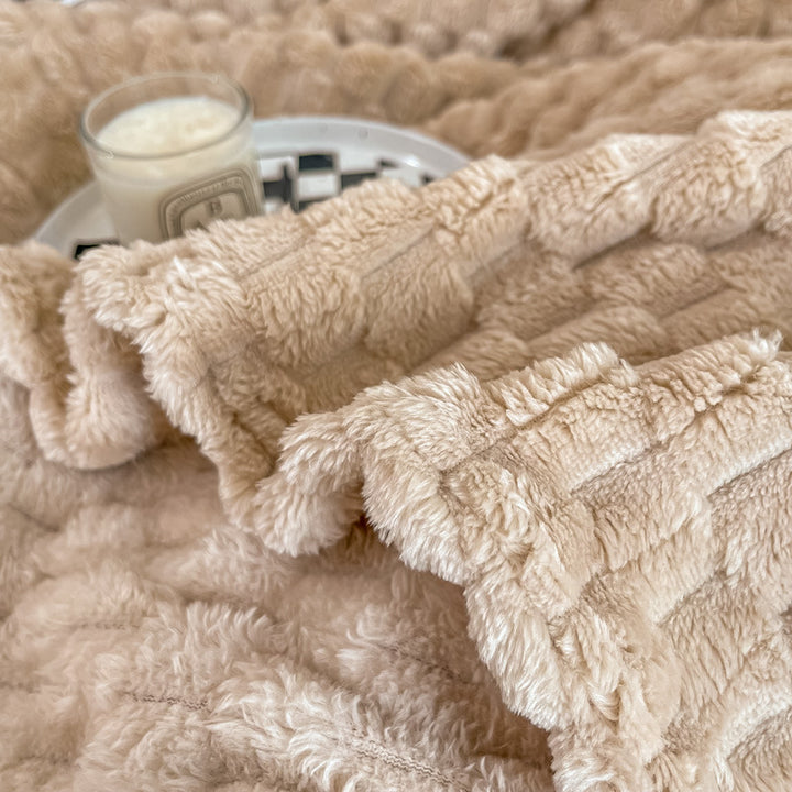Luxurious Textured Throw Blanket Kalsten