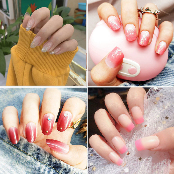 Elegant Glittering Press-On Nails