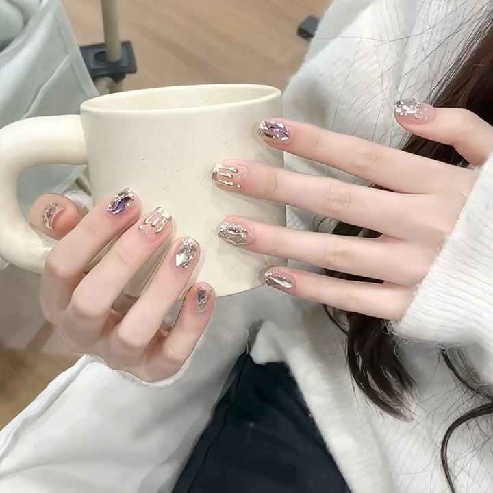 Premium Glossy Almond-Shaped Press-On Nails Kalsten 1789388672