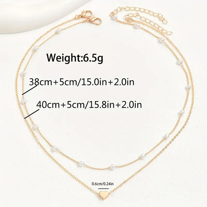 Double Layered Elegant Pearl Necklace Kalsten