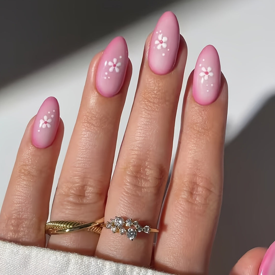 Artificial Nails in Elegant Flower Pattern Kalsten