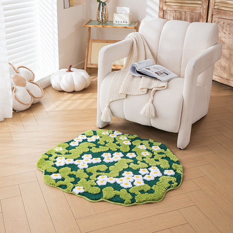 Floral Patterned Plush Area Rug Kalsten