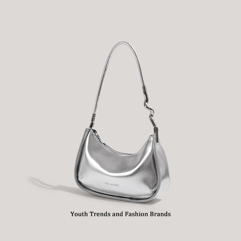 Sleek Metallic Evening Shoulder Bag Kalsten