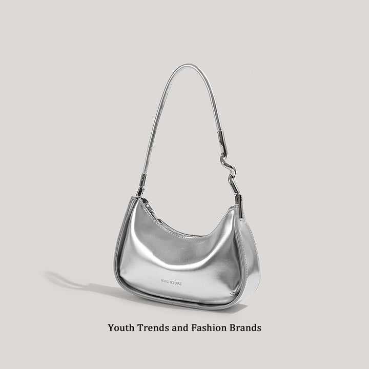 Sleek Metallic Evening Shoulder Bag Kalsten