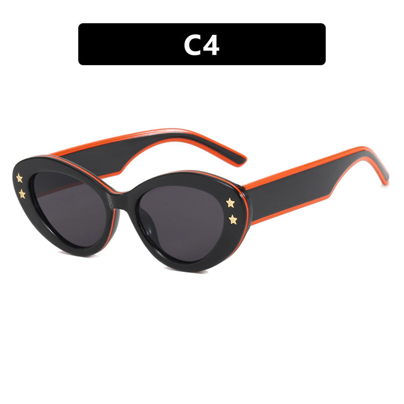 Ladies Cat-Eye Sunglasses with Luxurious Plastic Frame and Decorative Accents Kalsten