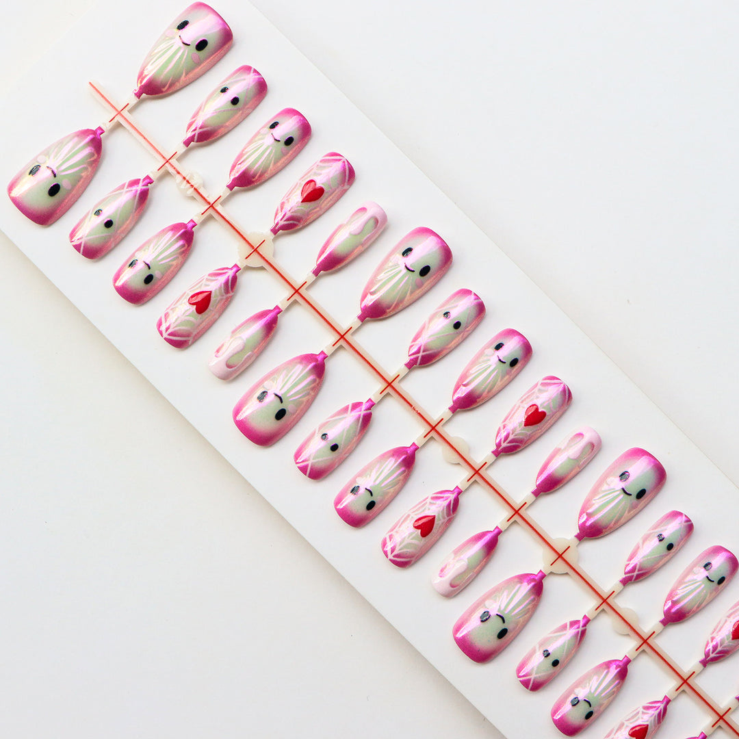Playful Cartoon Jellyfish Press-On Nails