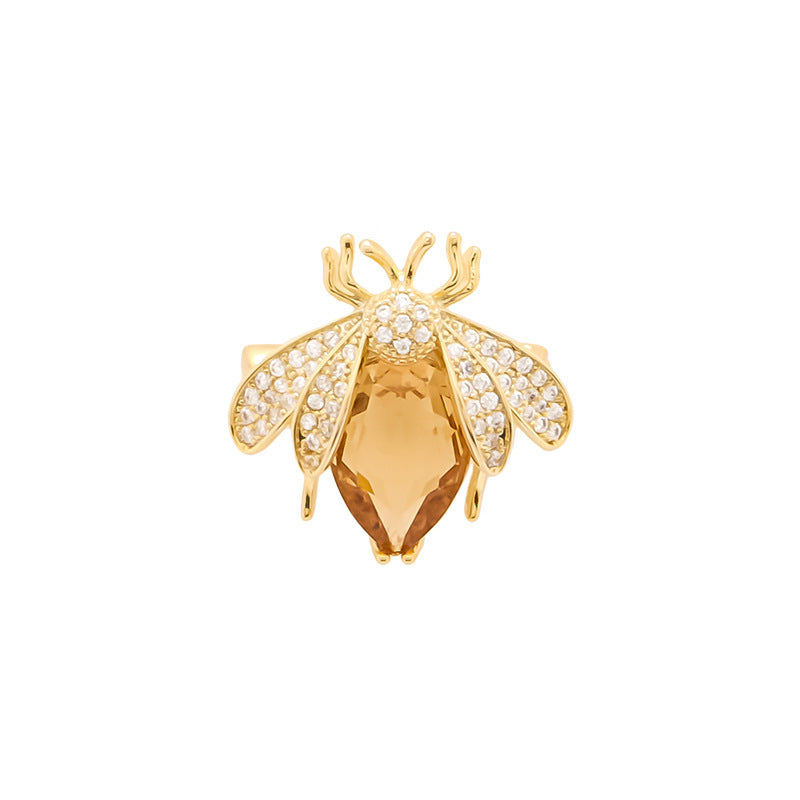 Exclusive bee brooch with crystals Kalsten