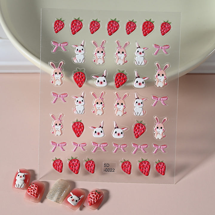 Cute Animal-Themed Nail Art Stickers