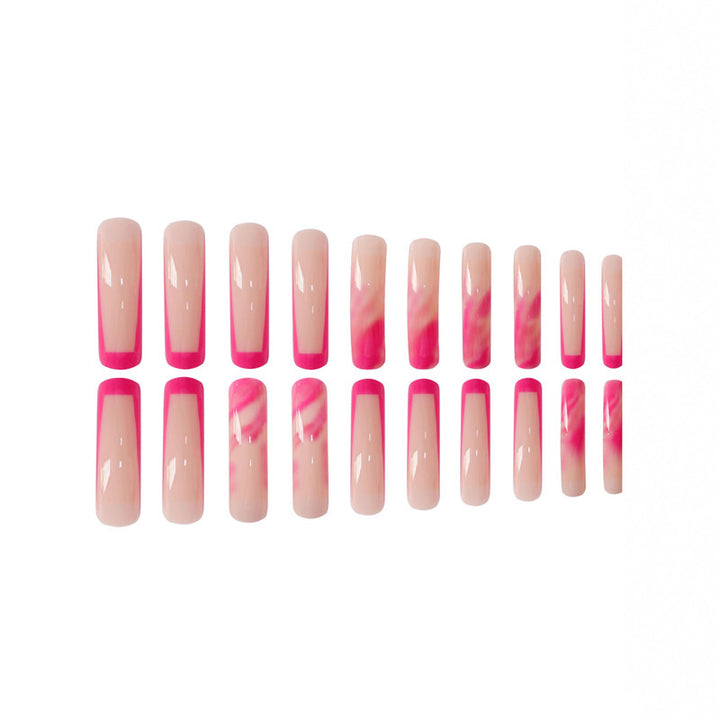 Long Marble Effect Acrylic Nail Extensions Kalsten
