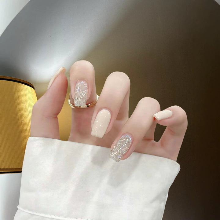 Glittery Press-On Nail Extensions