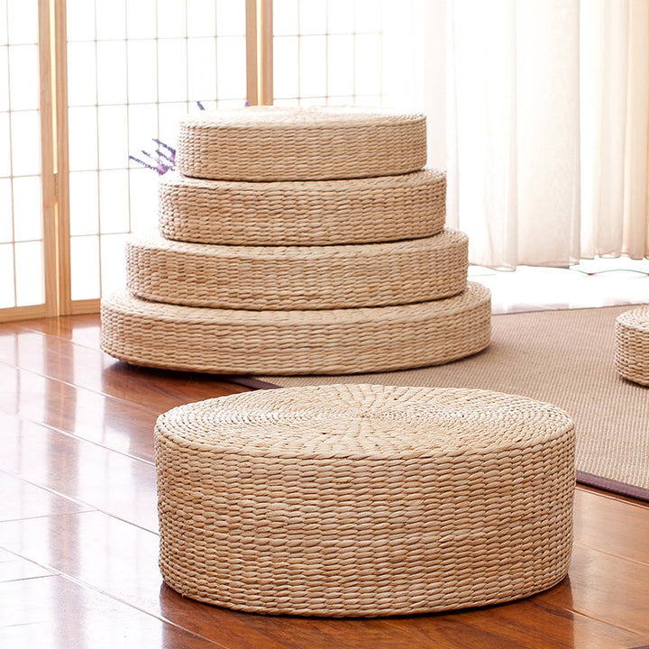 Handwoven Pouf in Boho Style Kalsten