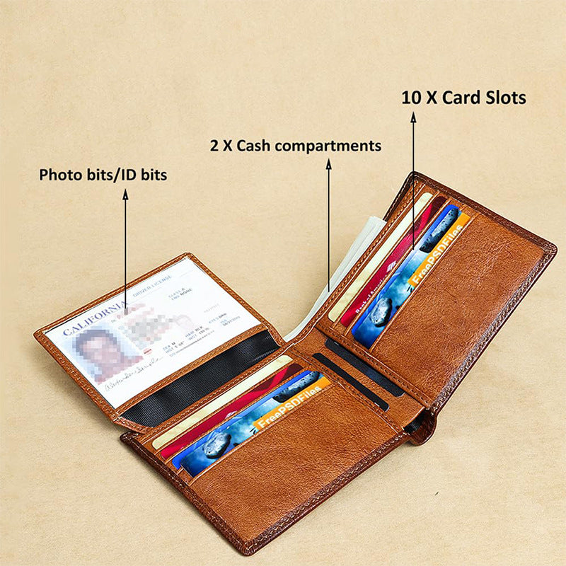 Classic Tri-Fold Leather Wallet Kalsten