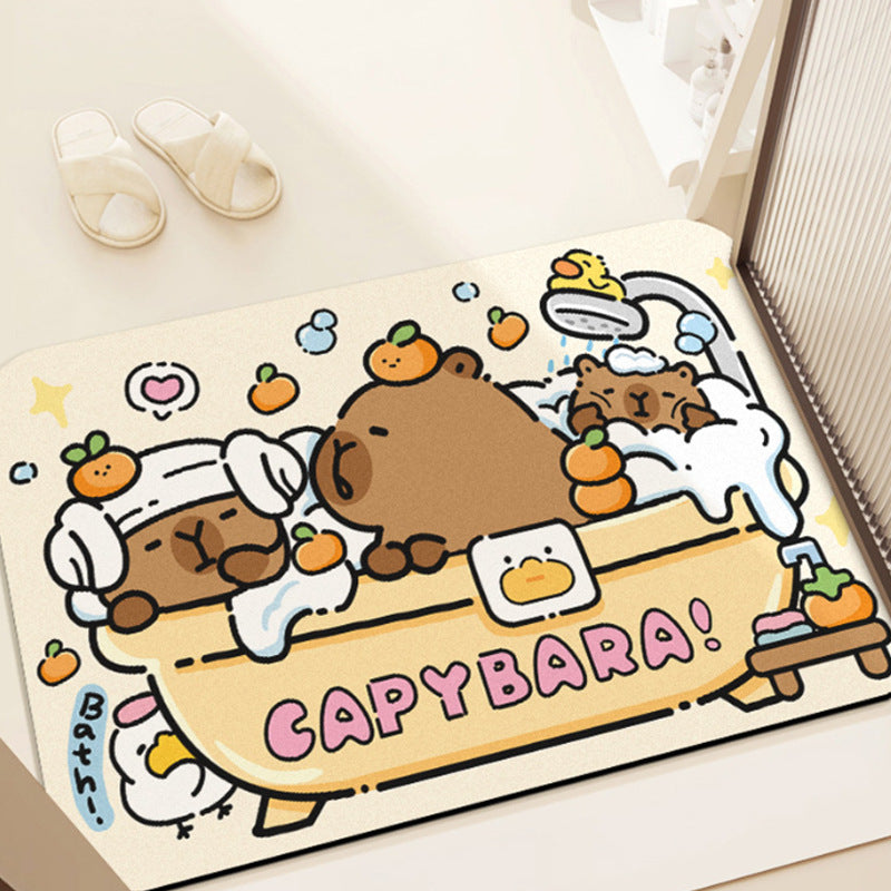 Cute Cartoon Character Bath Mat Decor