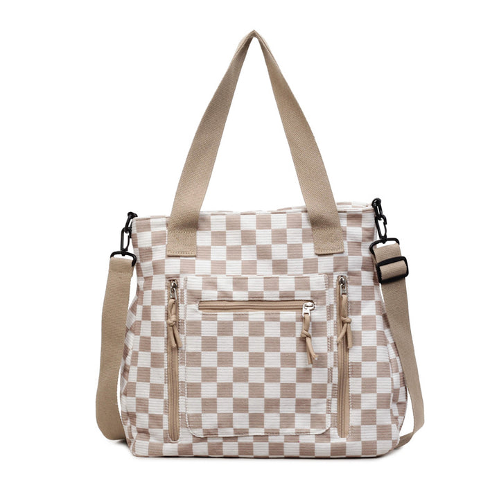 Versatile Checkered Tote Bag Kalsten