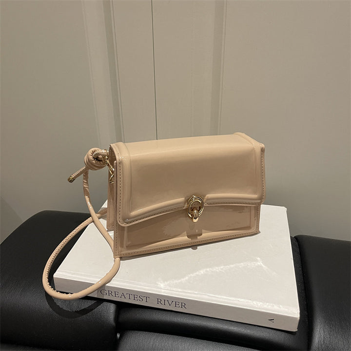 Elegant Patent Leather Crossbody Clutch