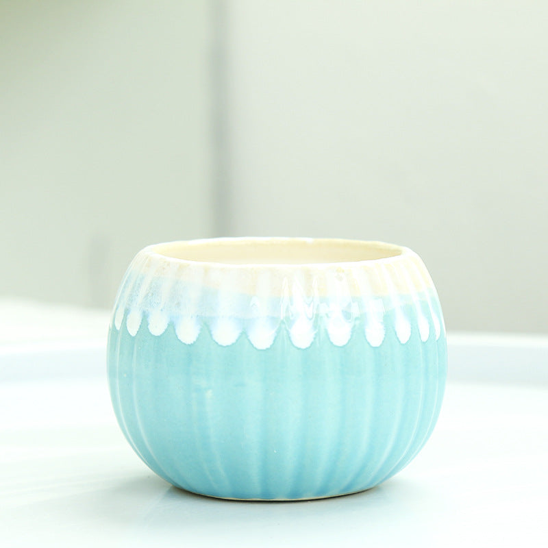 Ribbed Ceramic Planter Kalsten