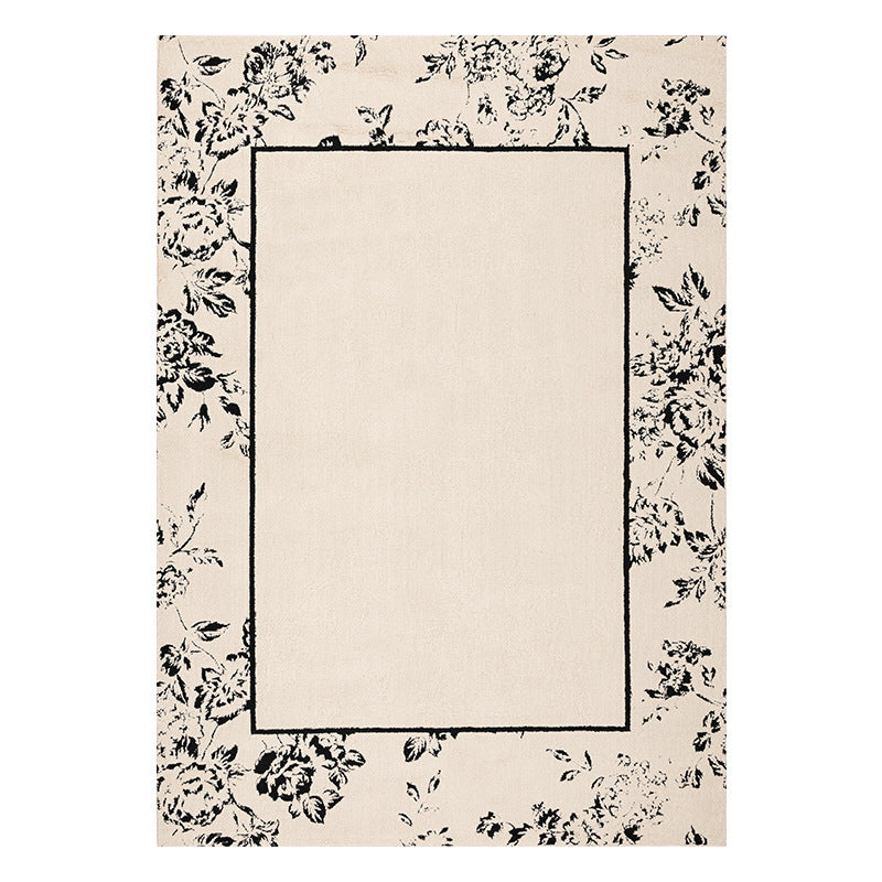 Floral Border Area Rug