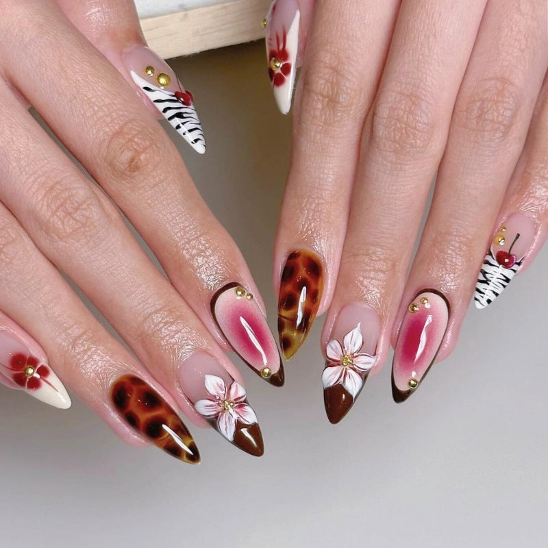 Decorative Floral Press-On Nail Set Kalsten 1787294384